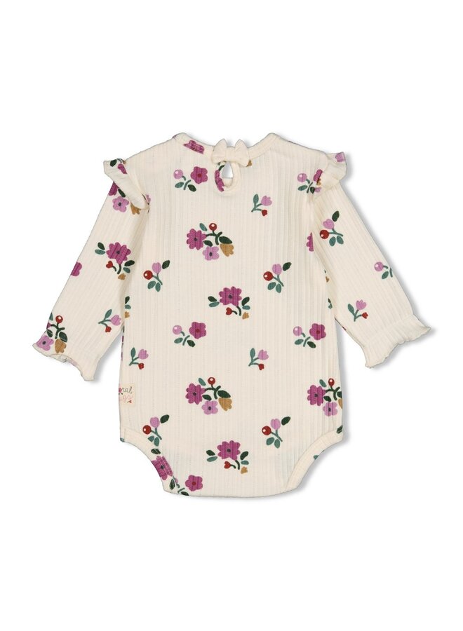 Feetje - Romper rib AOP - Afternoon tea - Creme