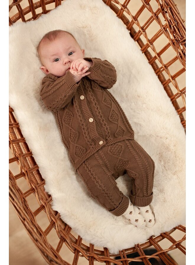 Feetje - Broek gebreid cable-knit - The knits - Bruin