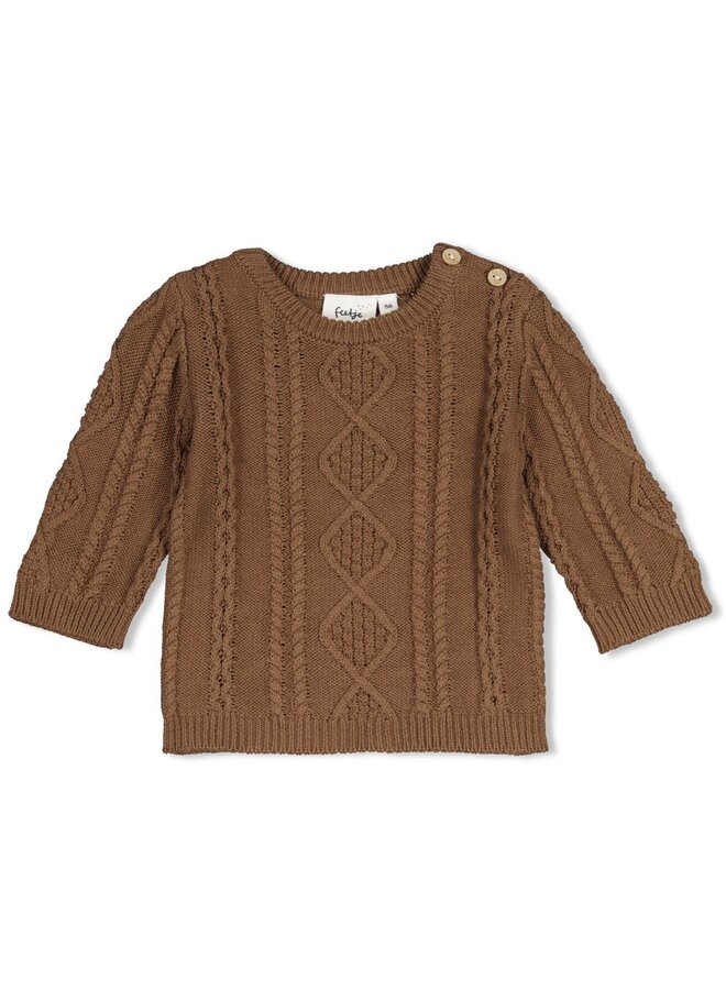 Feetje - Sweater gebreid cable-knit - The knits - Bruin