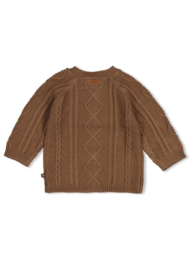 Feetje - Vestje gebreid cable-knit - The knits - Bruin
