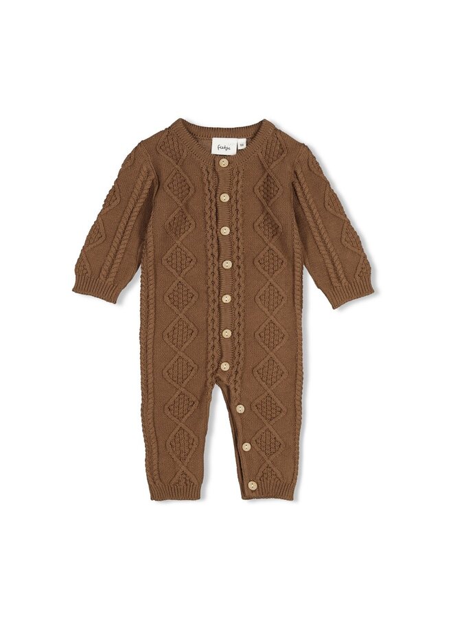 Feetje - Pak gebreid cable-knit - The knits - Bruin