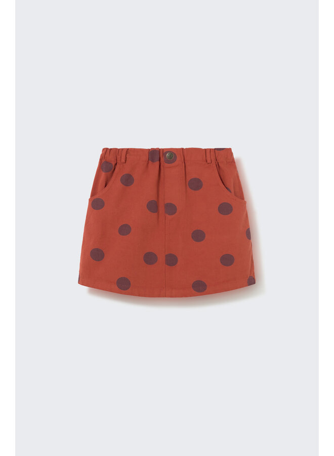 Lille polka dot twill skirt - Ginger-polka dot twill