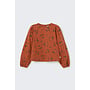 Oria cross stitch floral flannel blouse - Ginger-cross stitch floral flannel