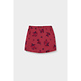 Cozmo - Lille cross stitch floral twill skirt - Prune-cross stitch floral twill