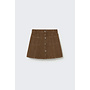 Cozmo - Modena washed color denim skirt - Brown-washed color denim