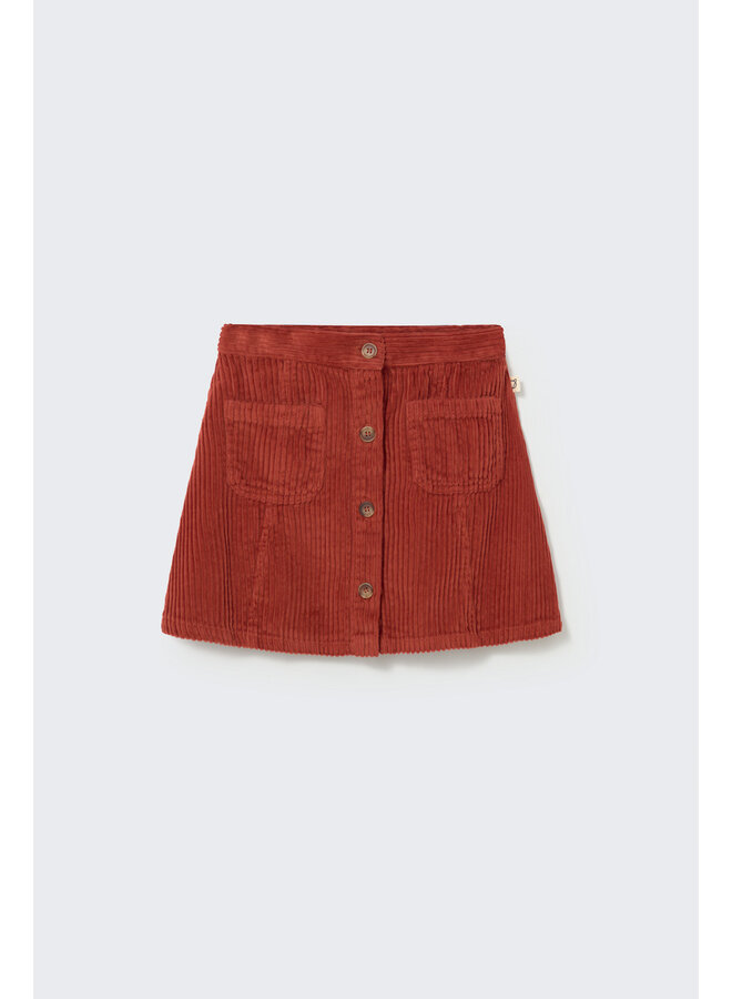 Modena wide wale corduroy skirt - Ginger-wide wale corduroy