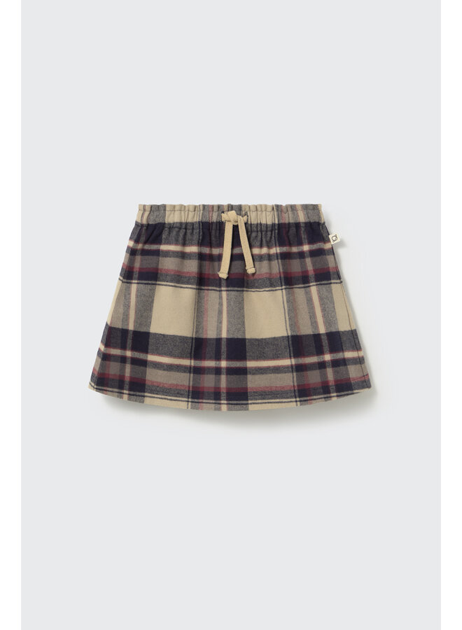 Olbia warm plaid flannel skirt - Multi-warm plaid flannel