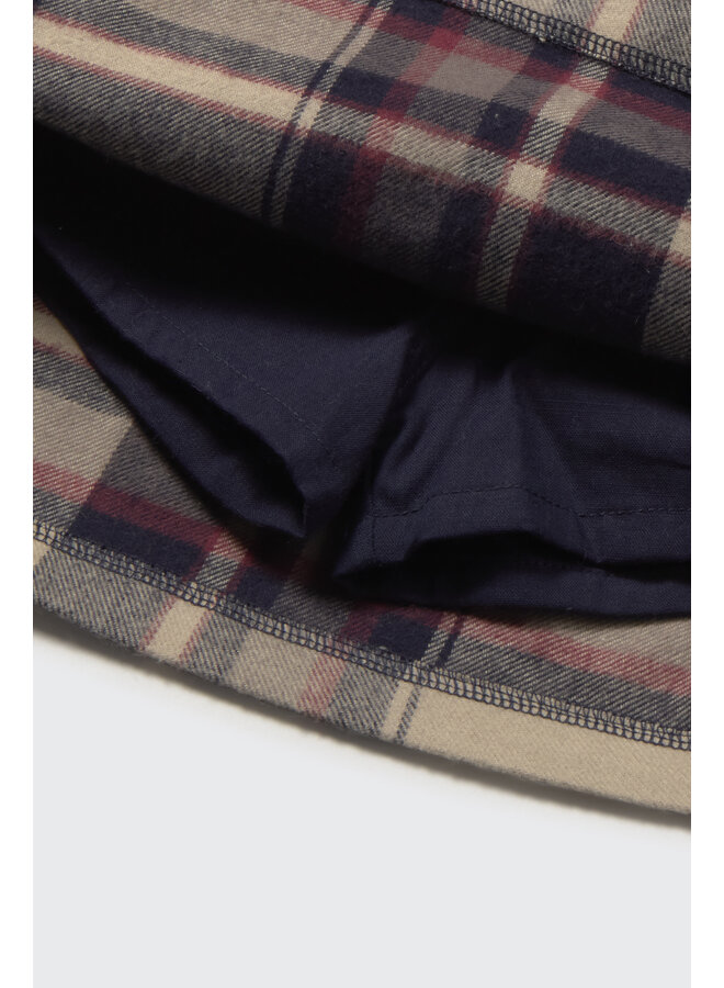 Cozmo - Olbia warm plaid flannel skirt - Multi-warm plaid flannel
