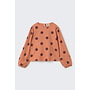 Cozmo - Oria polka dot flannel blouse - Pink siena-polka dot flannel