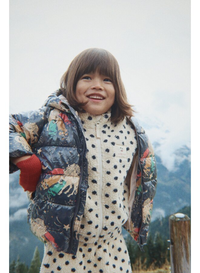 Konges Sløjd - Jody embroidery teddy jacket - Dot lumiere