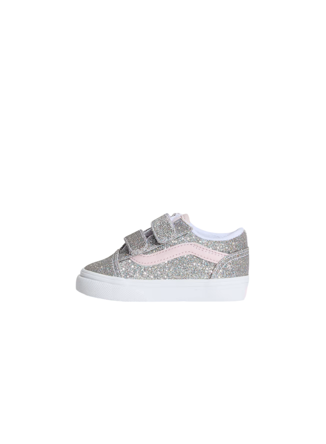 Old skool V glitter - Silver/Pale petal