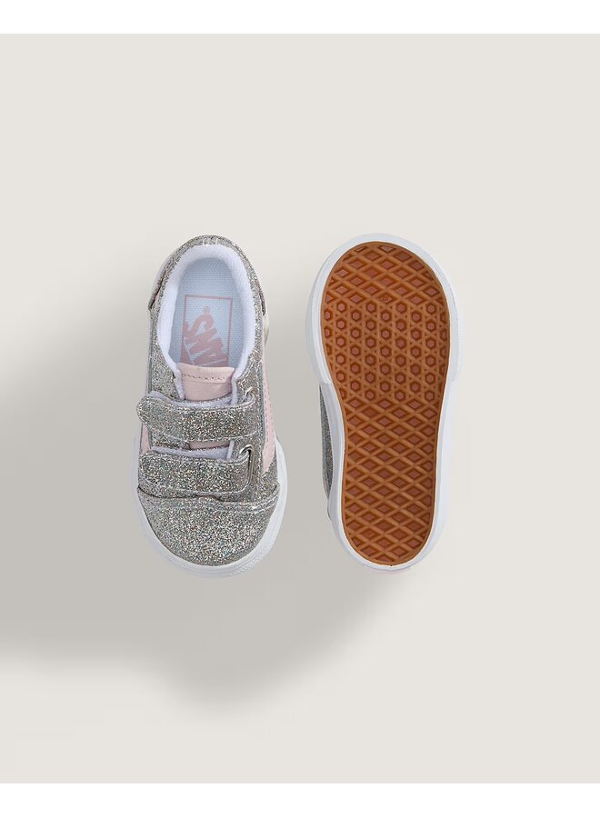 Vans - Old skool V glitter - Silver/Pale petal