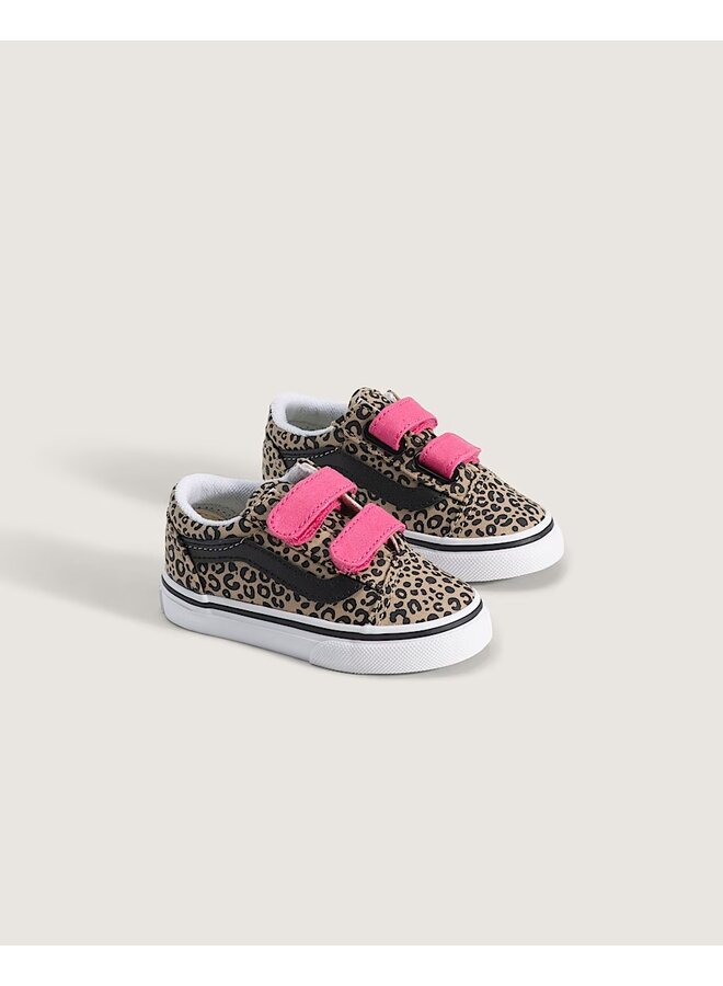 Vans - Old skool V leopard - Incense/Pink velvet