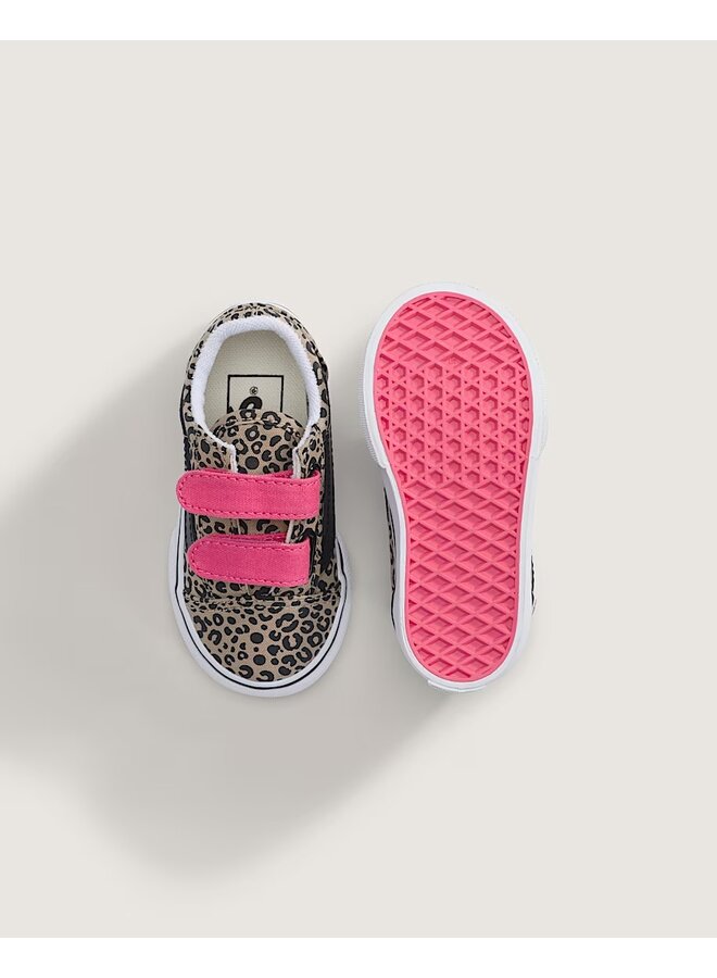 Vans - Old skool V leopard - Incense/Pink velvet