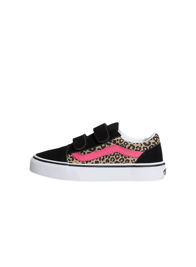 Old skool V leopard - Pink velvet/Black