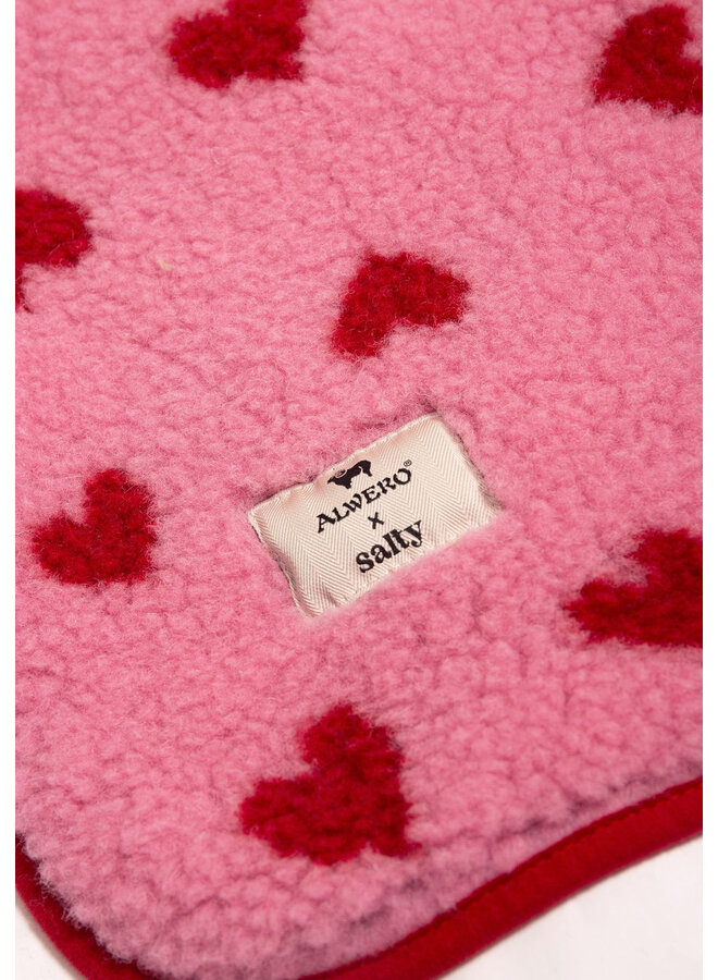 Alwero x Salty Stitch - Thumbled deken - Bubble gum heart