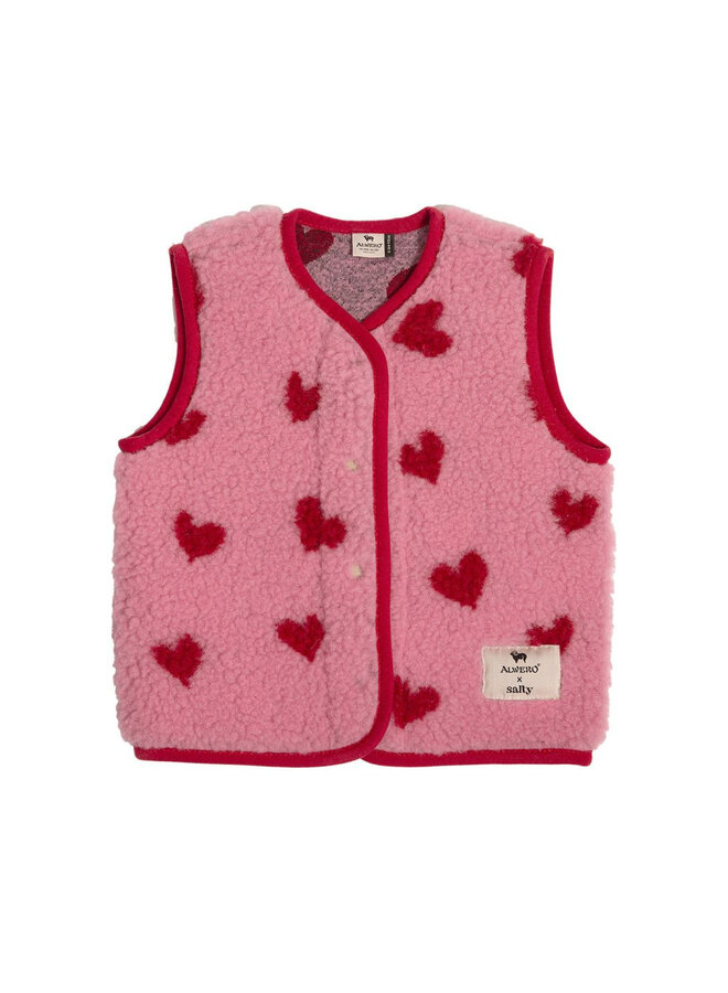 Alwero x Salty Stitch - Tyb junior vest - Bubble gum heart