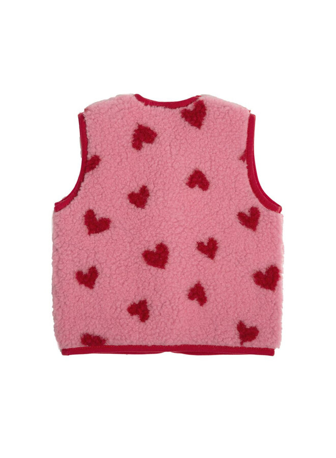 Alwero x Salty Stitch - Tyb junior vest - Bubble gum heart