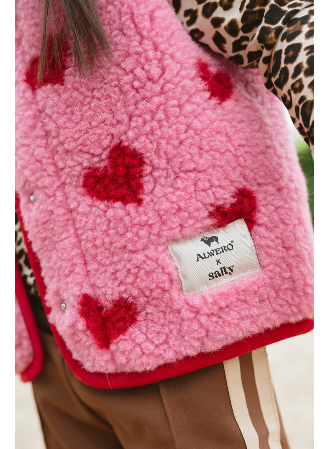 Alwero x Salty Stitch - Tyb junior vest - Bubble gum heart
