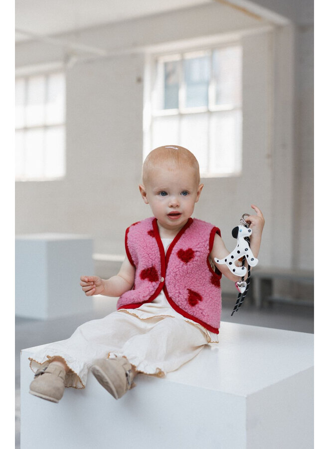 Alwero x Salty Stitch - Lulu baby vest - Bubble gum heart