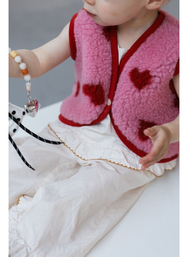 Alwero x Salty Stitch - Lulu baby vest - Bubble gum heart