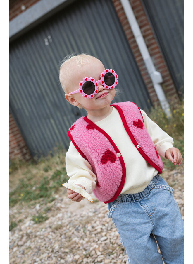 Alwero x Salty Stitch - Lulu baby vest - Bubble gum heart