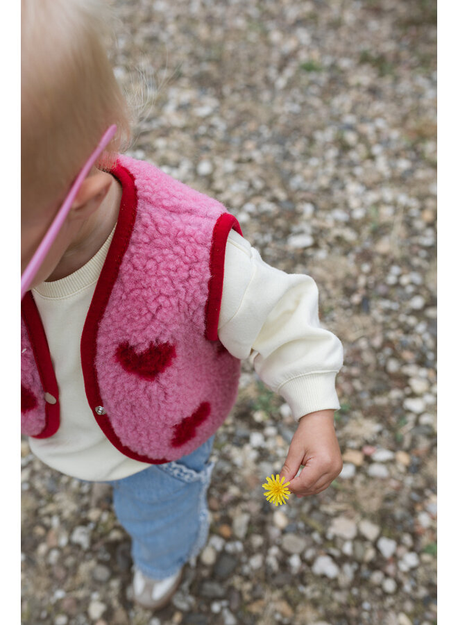 Alwero x Salty Stitch - Lulu baby vest - Bubble gum heart