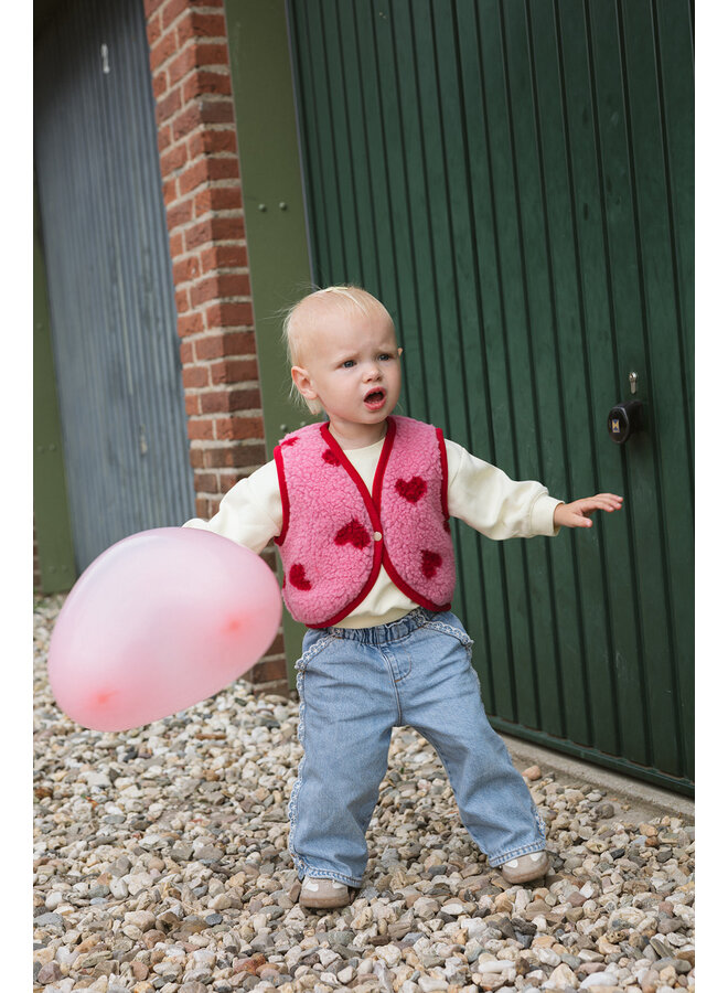 Alwero x Salty Stitch - Lulu baby vest - Bubble gum heart