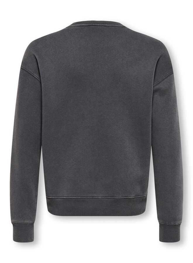 ONLY & SONS Junior - Larry eflow rlx washed sweat - Grey pinstripe