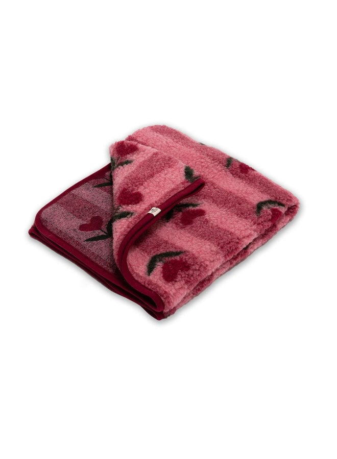 Alwero - Thumbled deken - Cherry pattern 100x140cm