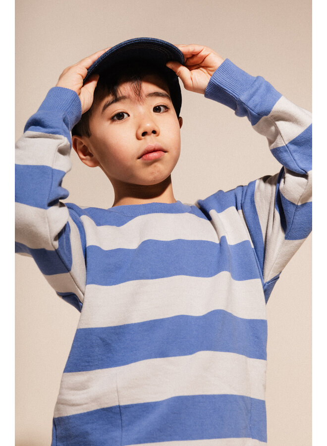Labo de Colores - Leone sweater - Blue stripe AOP