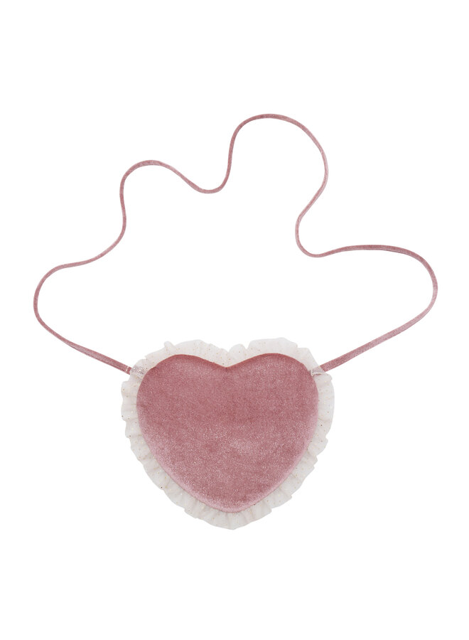 Tulle velvet heart bag