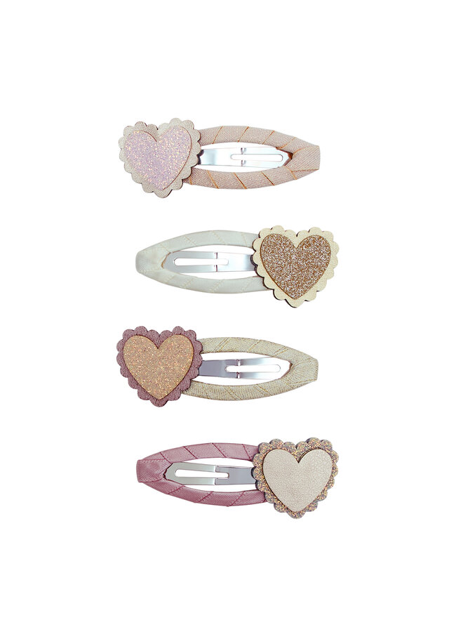Mimi & Lula - Scalloped heart hair clips