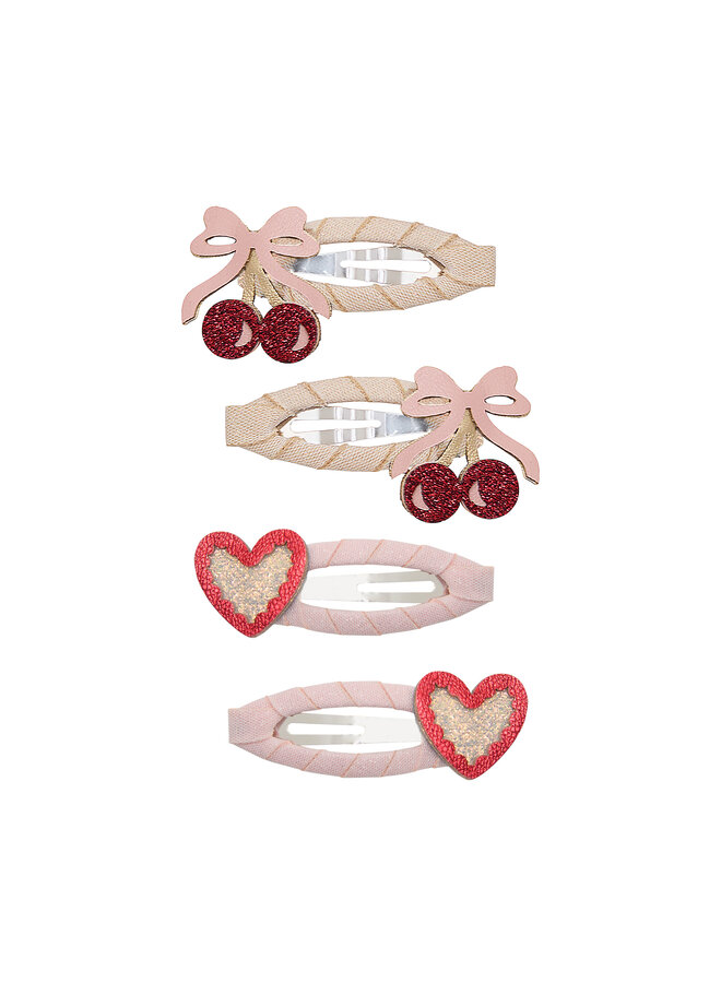 Fancy cherries hair clips