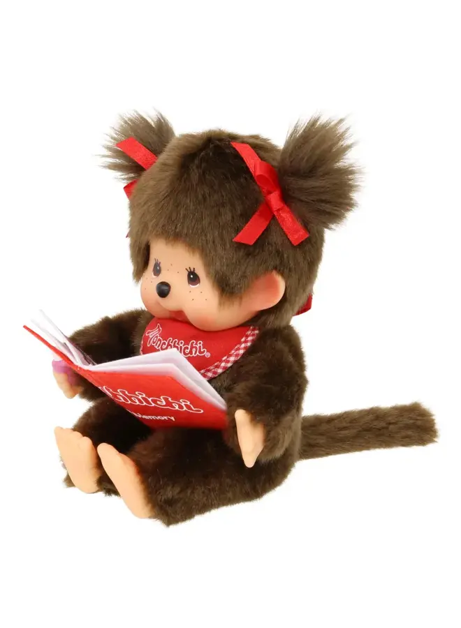 Monchhichi - Meisje met boek (20cm)