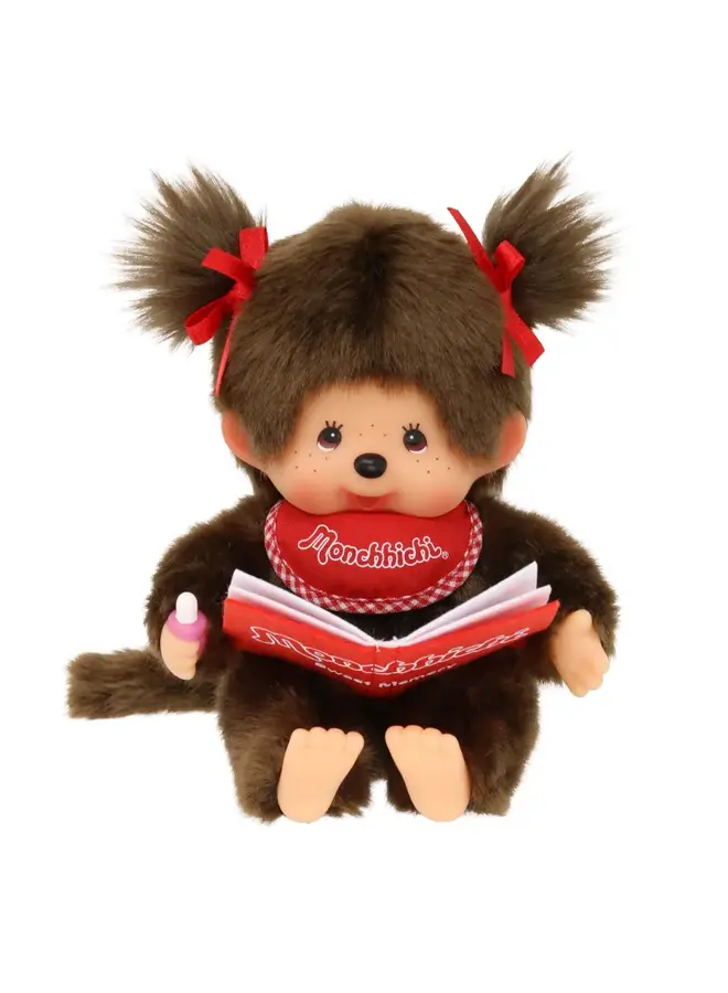 Monchhichi - Meisje met boek (20cm)