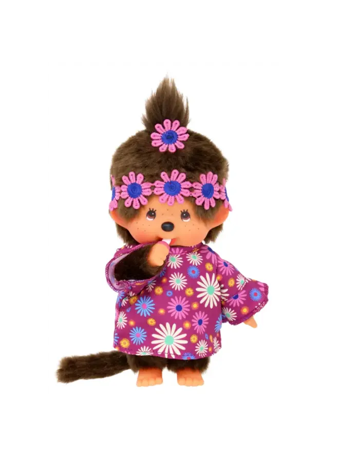 Monchhichi - Meisje flower power (20cm)