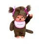 Monchhichi - Meisje met slab roze (20cm)