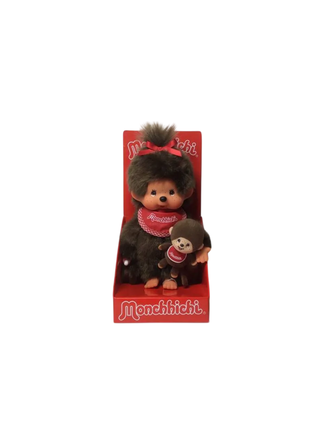 Monchhichi - Meisje met mini (20cm)
