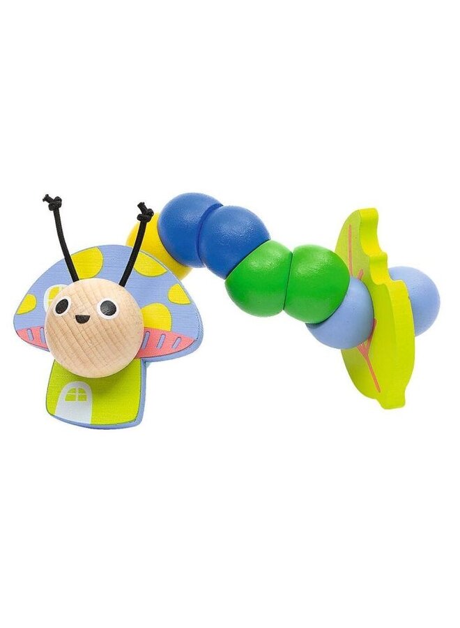 16204 - Mijn tovertuin buigzame houten rups - Blauw