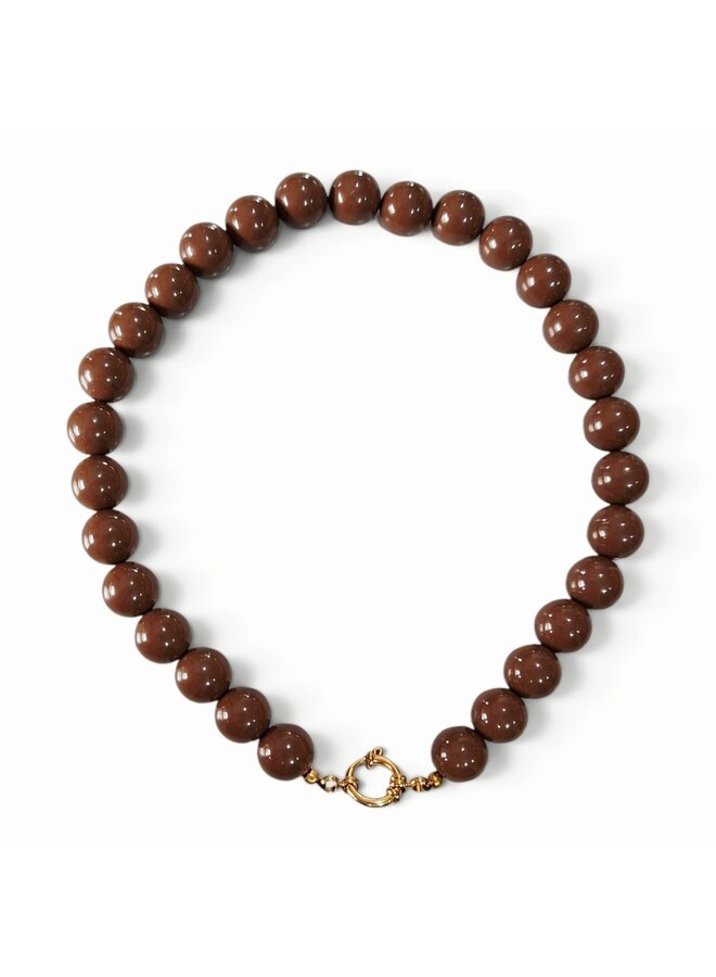 Feestbeest - Kralenketting - Bruin