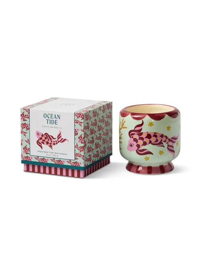 Paddywax - A dopo koi fish ceramic candle - Sea salt & Sage