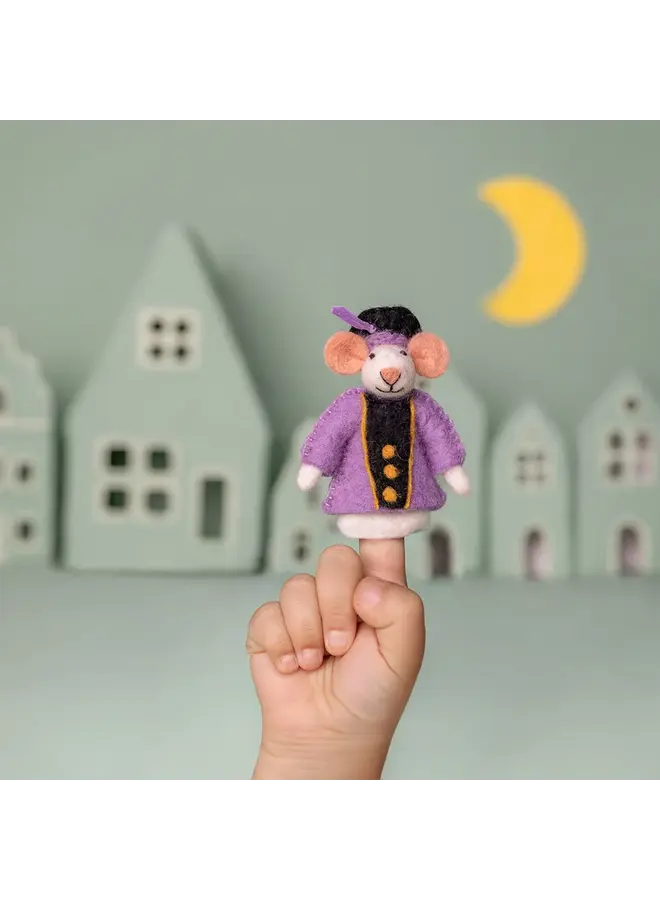 Sjaal met Verhaal - Vingerpopje Pietermuis - Lila