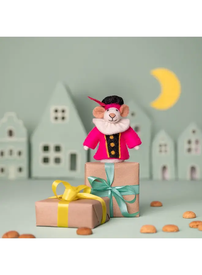 Sjaal met Verhaal - Vingerpopje Pietermuis - Fuchsia