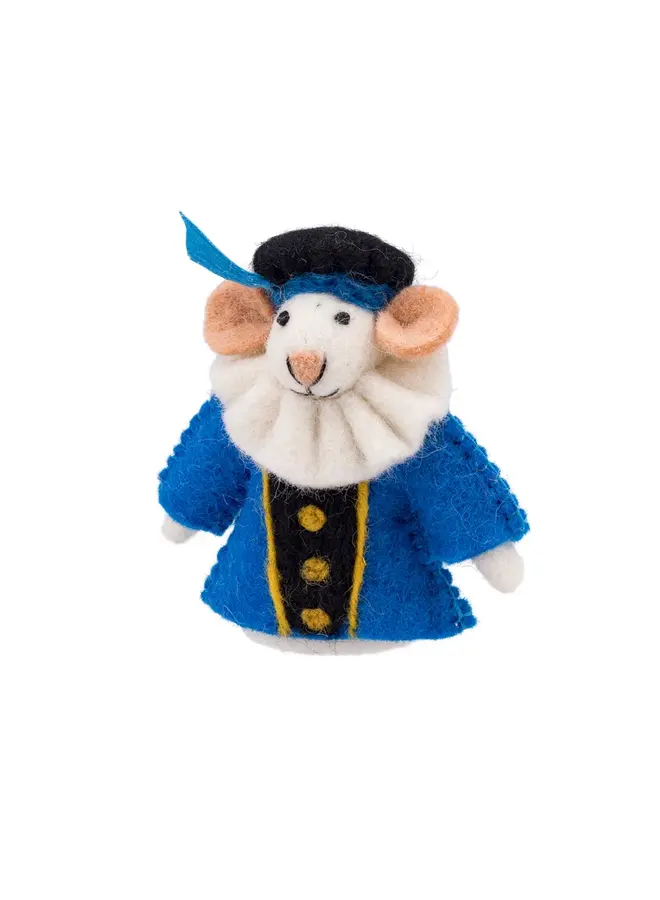 Sjaal met Verhaal - Vingerpopje Pietermuis - Blauw