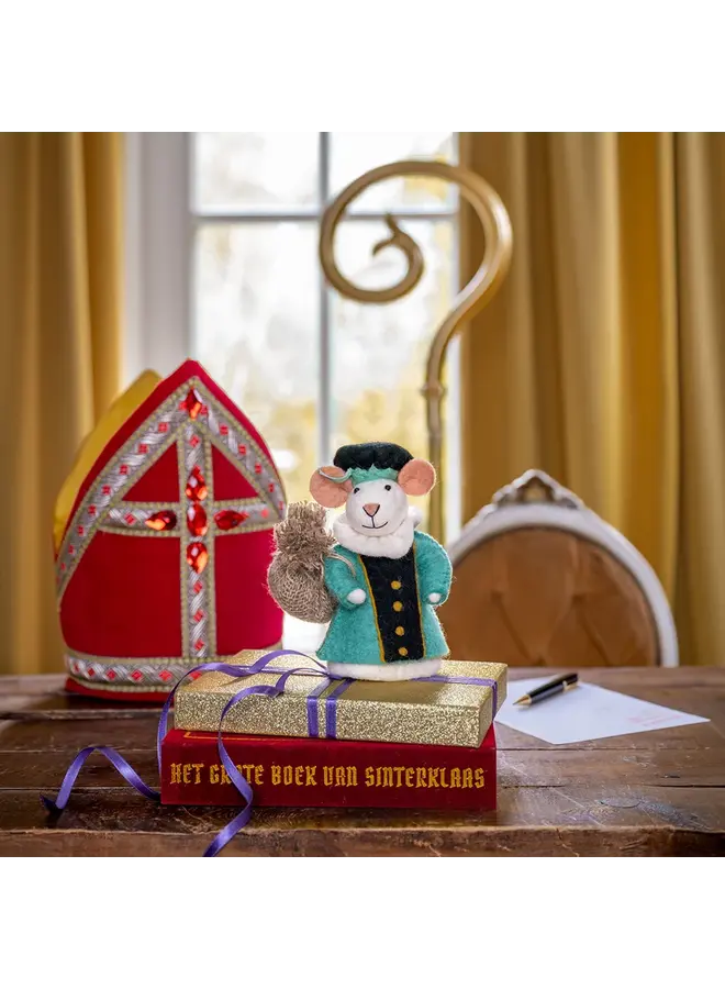 Sjaal met Verhaal - Decoratie Pietermuis - Turquoise