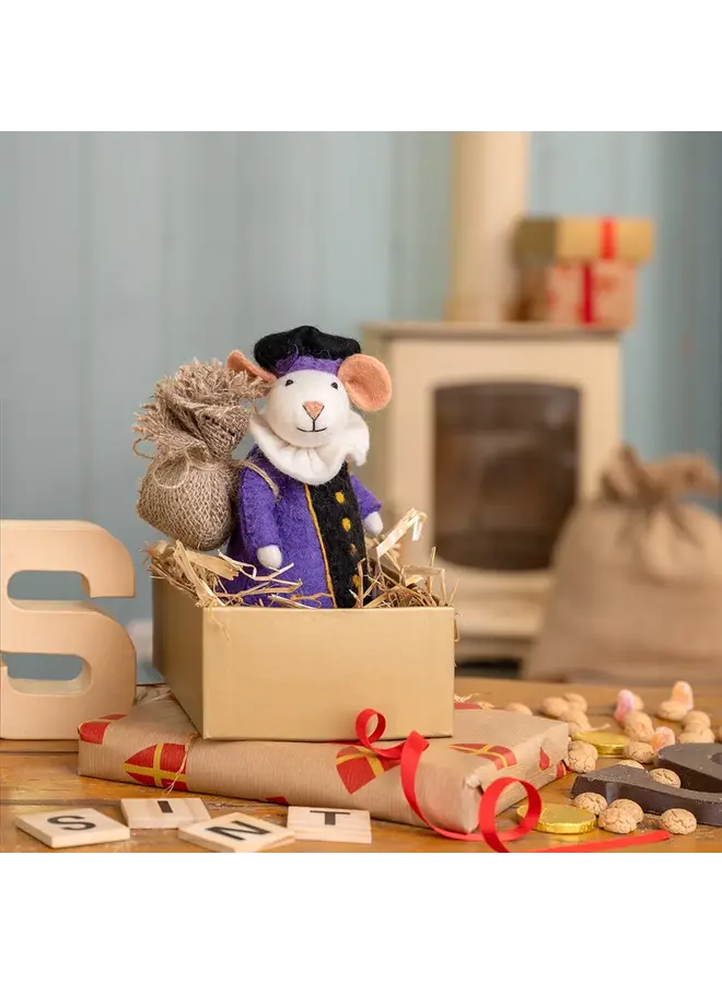 Sjaal met Verhaal - Decoratie Pietermuis - Paars