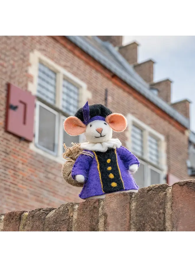 Sjaal met Verhaal - Decoratie Pietermuis - Paars