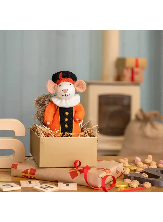 Sjaal met Verhaal - Decoratie Pietermuis - Oranje
