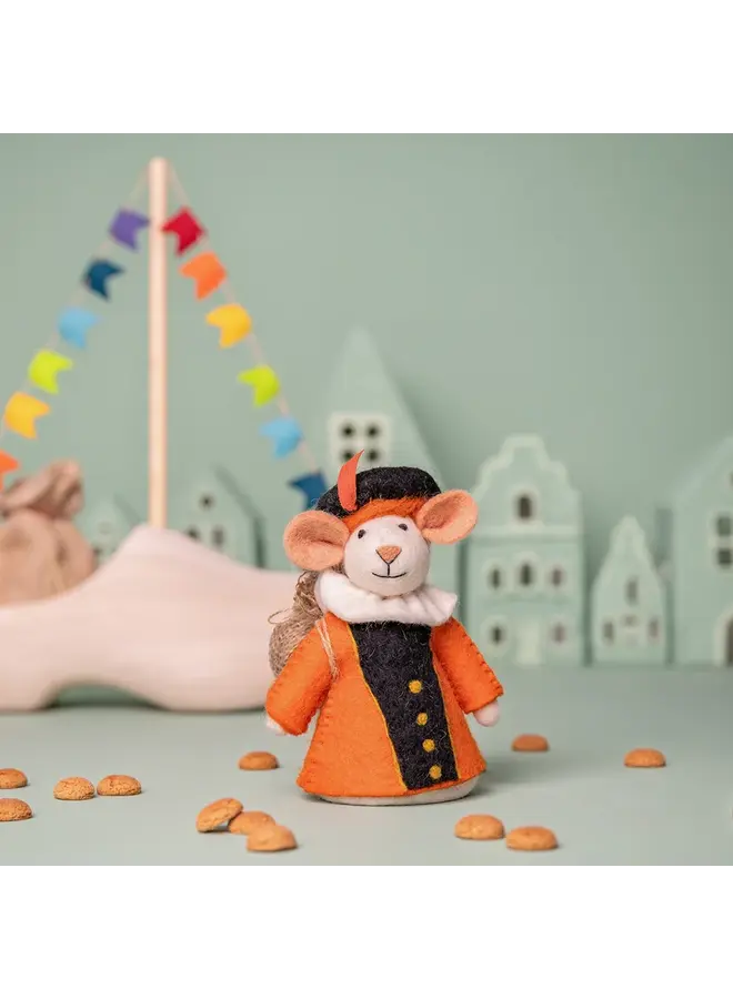 Sjaal met Verhaal - Decoratie Pietermuis - Oranje